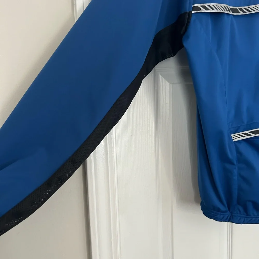Descente Blue‎ Hooded Windbreaker Jacket Mens Size M